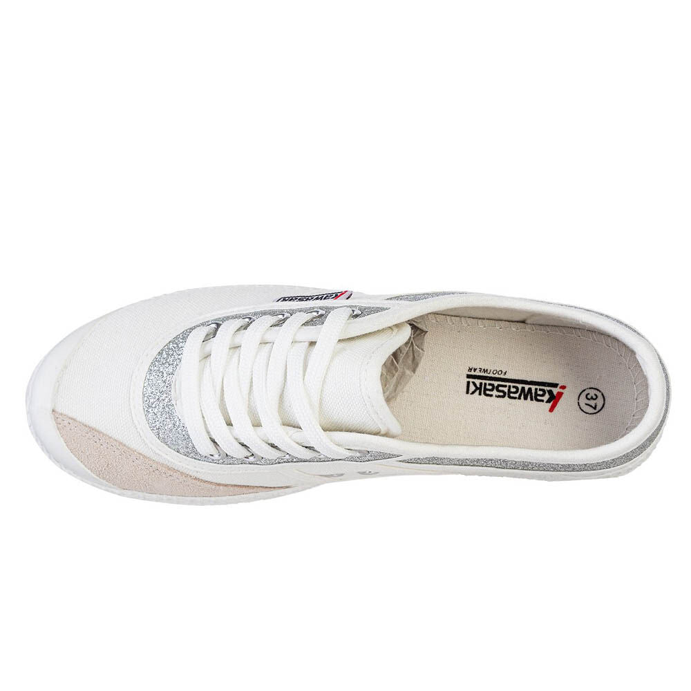 Chaussures en toile pailletée Kawasaki K194522 8889 Argent