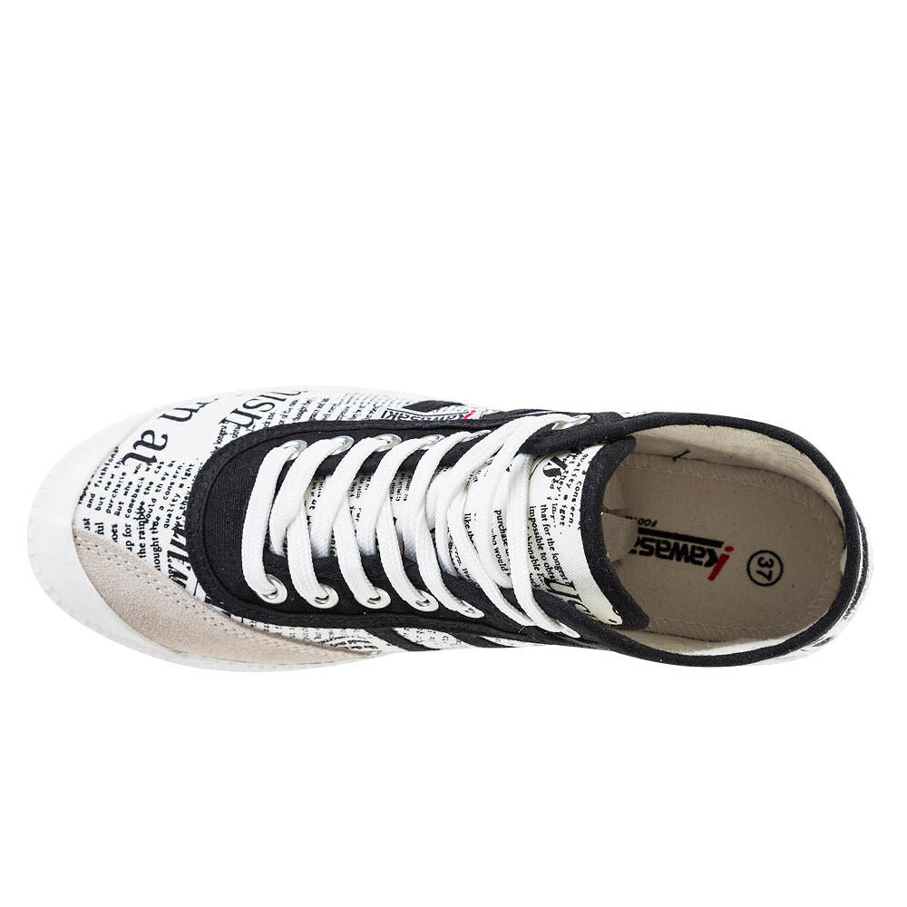 Bottes Kawasaki News Paper en toile K202413 1002 blanches