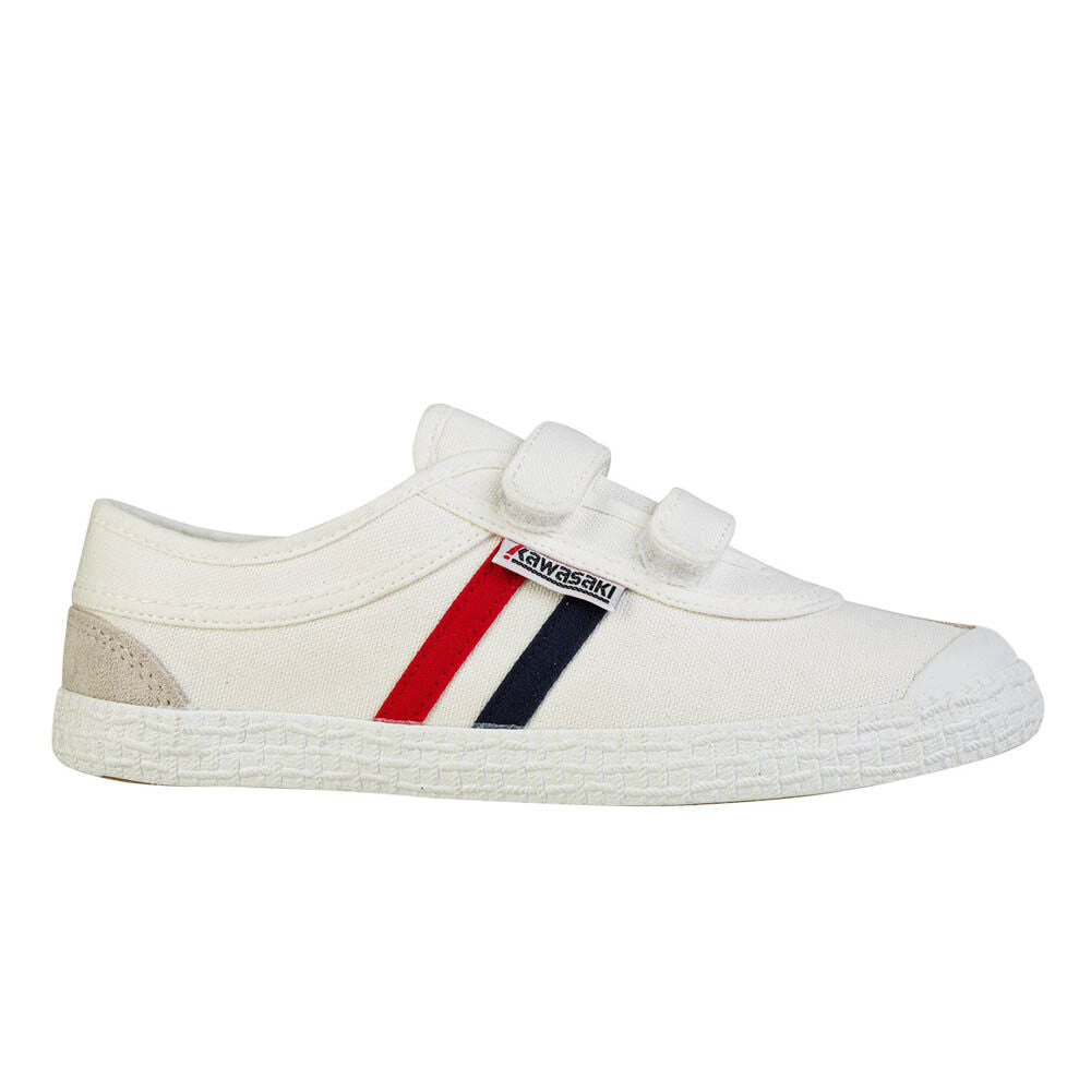 Chaussure rétro Kawasaki avec velcro K204505 1002 blanche