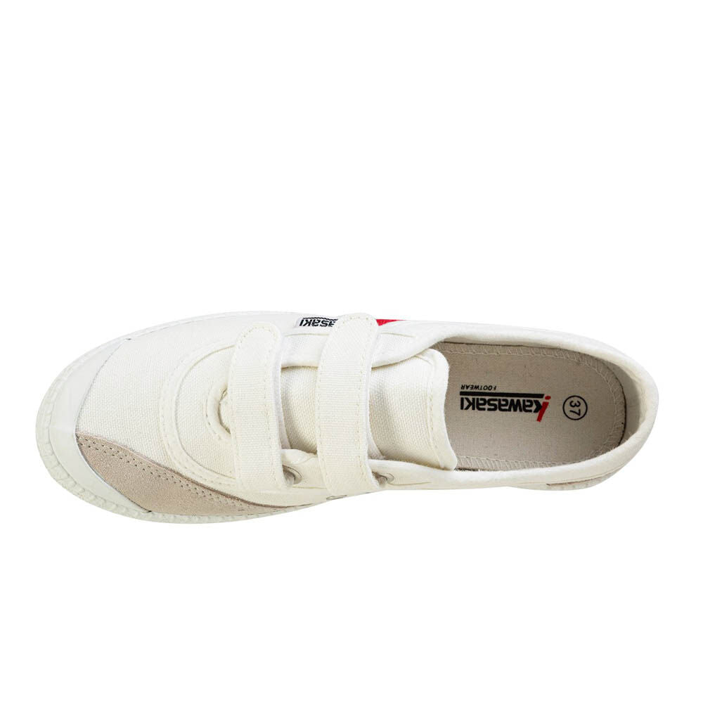 Chaussure rétro Kawasaki avec velcro K204505 1002 blanche