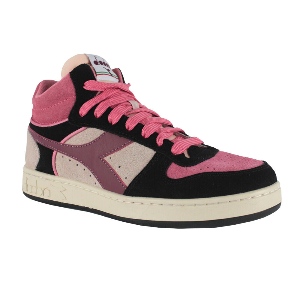 Diadora Magic Basket Demi Suede Wn 501.179012 01 D0111 Pivoine argentée/Noir/Thé Ro
