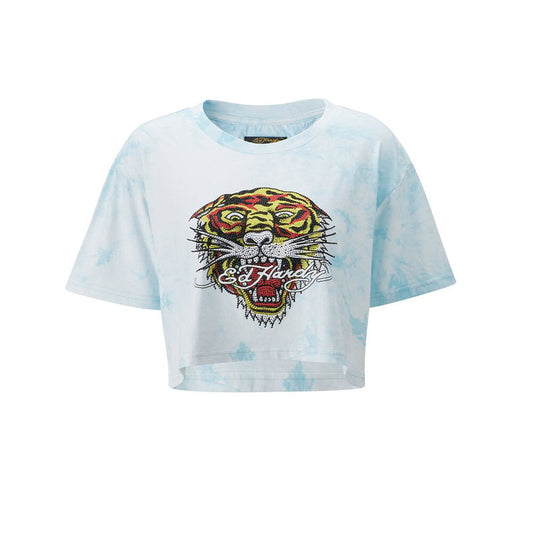 Ed Hardy Los Tigre Grop Top Turquesa