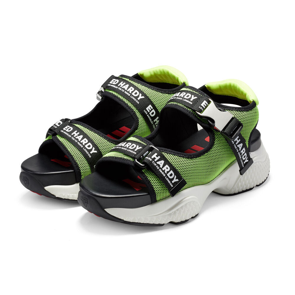 Ed Hardy Aqua Sandal Green-Black