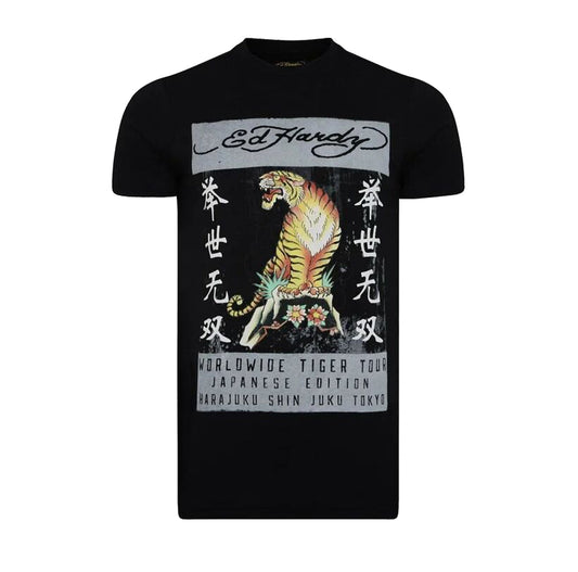 Ed Hardy Mt-Tiger T-Shirt Black