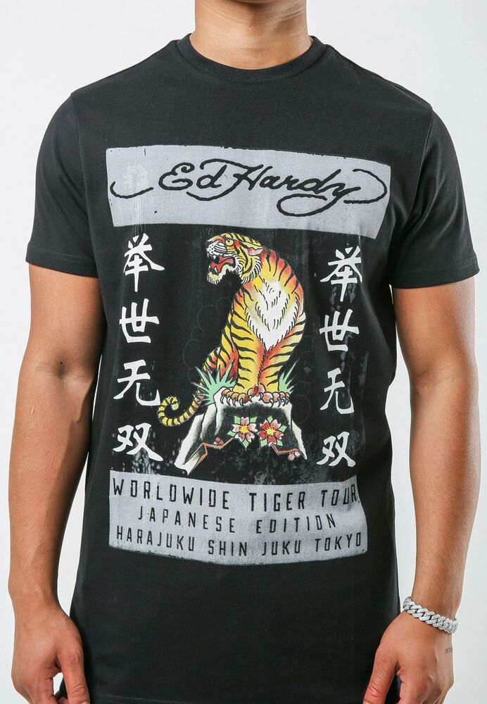 Ed Hardy Mt-Tiger T-Shirt Black