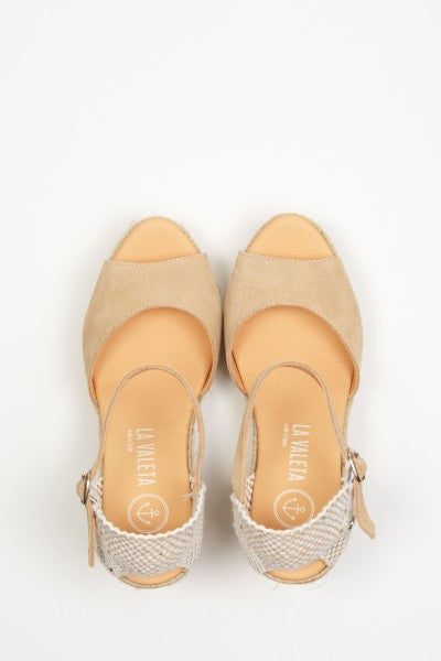 La Valeta Charlene Peep Toe Nude