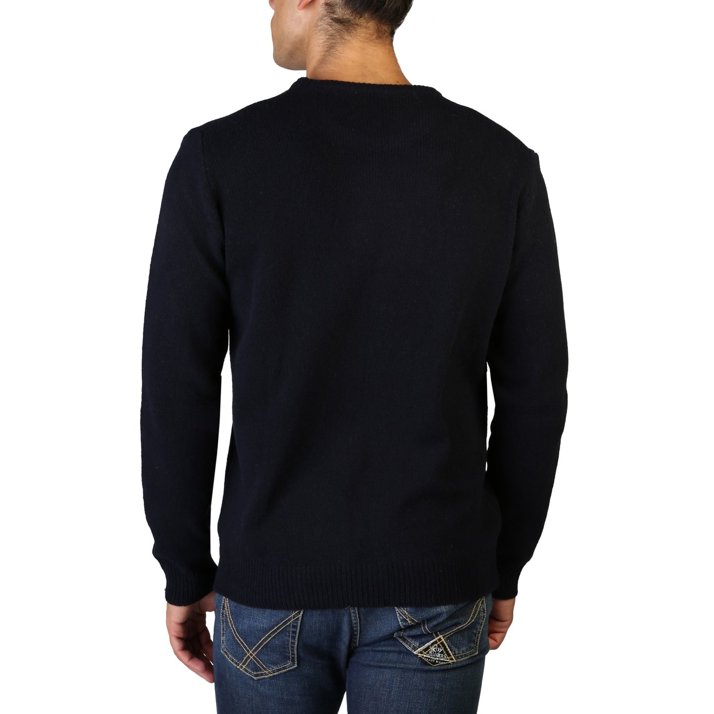 100% Cashmere C-NECK-M blue