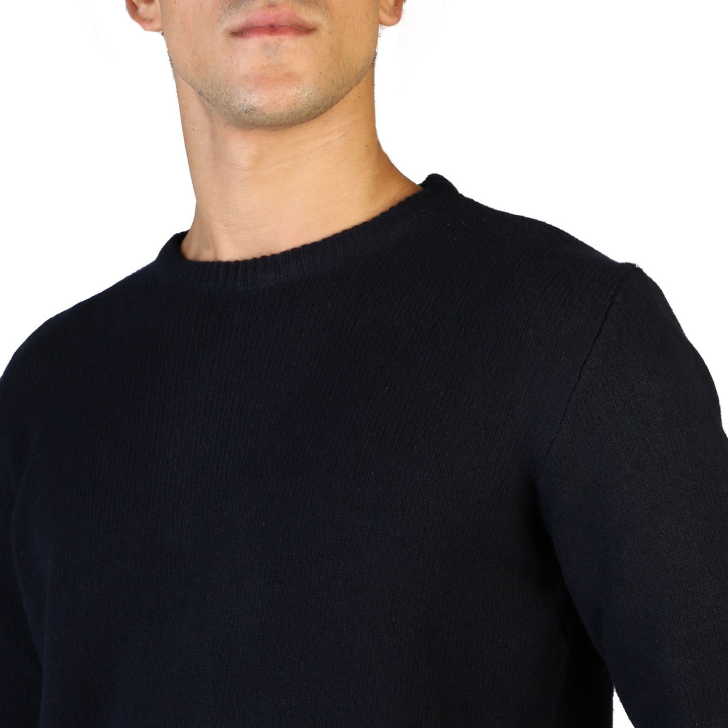 100% Cashmere C-NECK-M blue