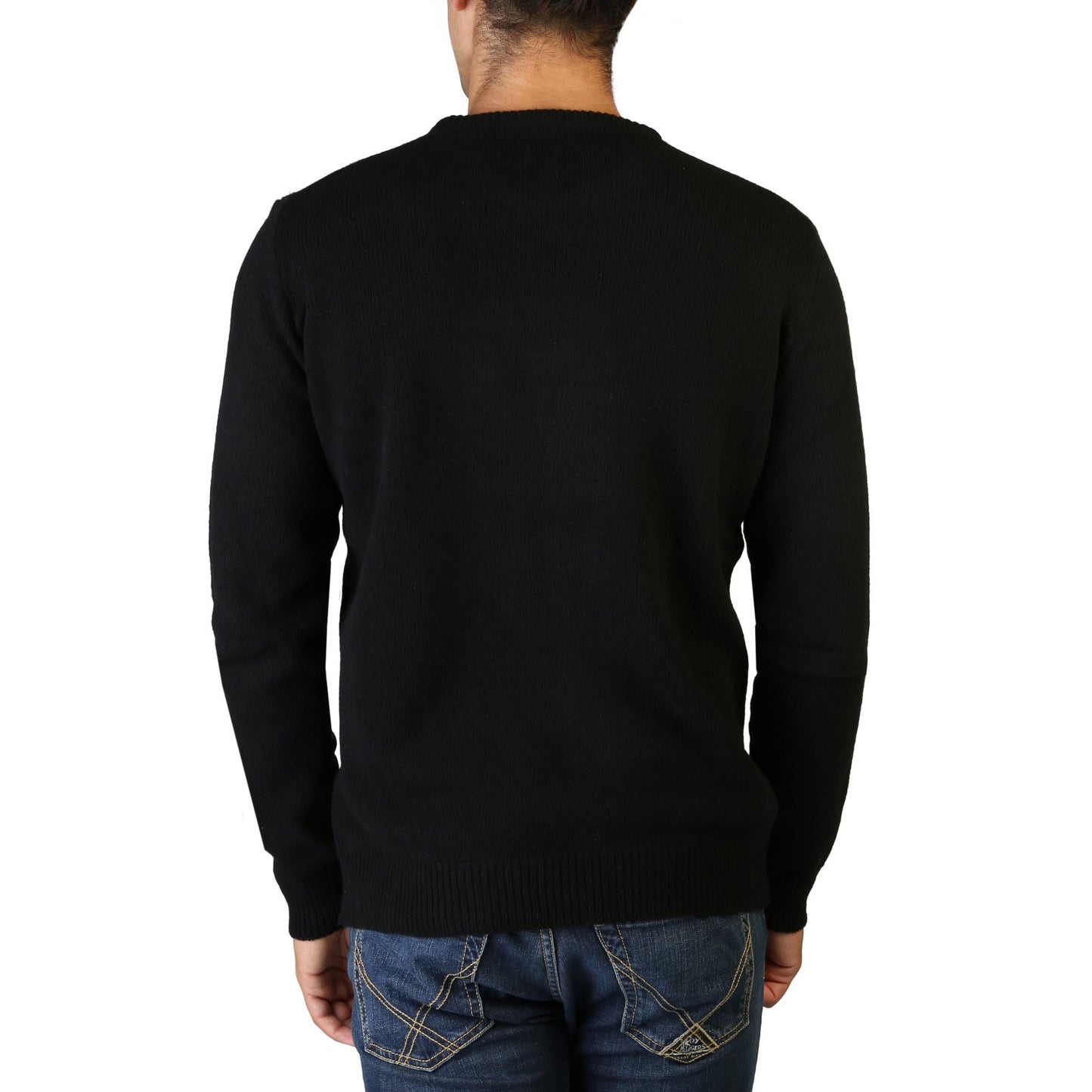 100% Cashmere C-NECK-M black